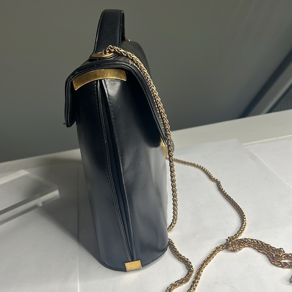 Christian Dior Black Leather Vintage Handbag Crossbody Bag - Picture 7 of 16
